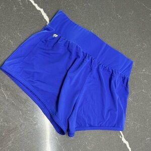 Fabletics Bright Blueish/Purple workout shorts